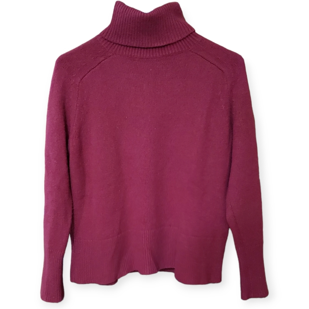 J. Crew Women's Wine Burgundy Turtleneck Sweater